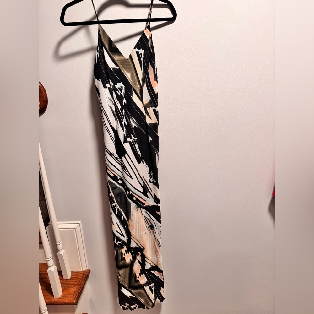 Lavender Brown Black and Cream Maxi Dress